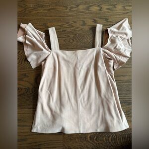 Robert Rodriguez Cold Shoulder Suede Pink Top Size 2